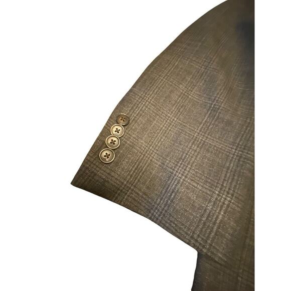 Chaps Ralph Lauren Two Button Gray Blazer Poly Blend Sport Coat Jacket Size 44R - Picture 12 of 16